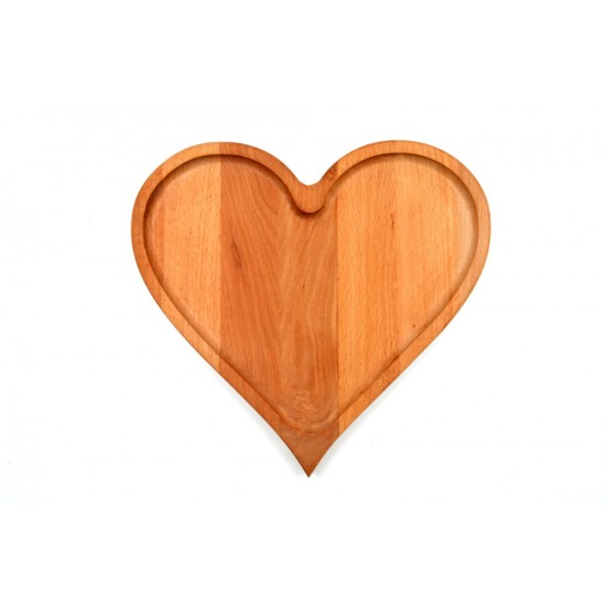 Послужавник тањир срце дрвени