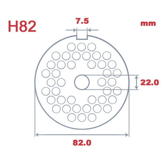 Rešetka / Šajbna za mlevenje mesa H82/4mm