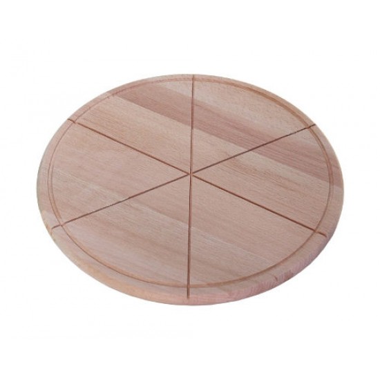 Подлога дрвена - шаблон за пицу 35цм / 4-6 поља